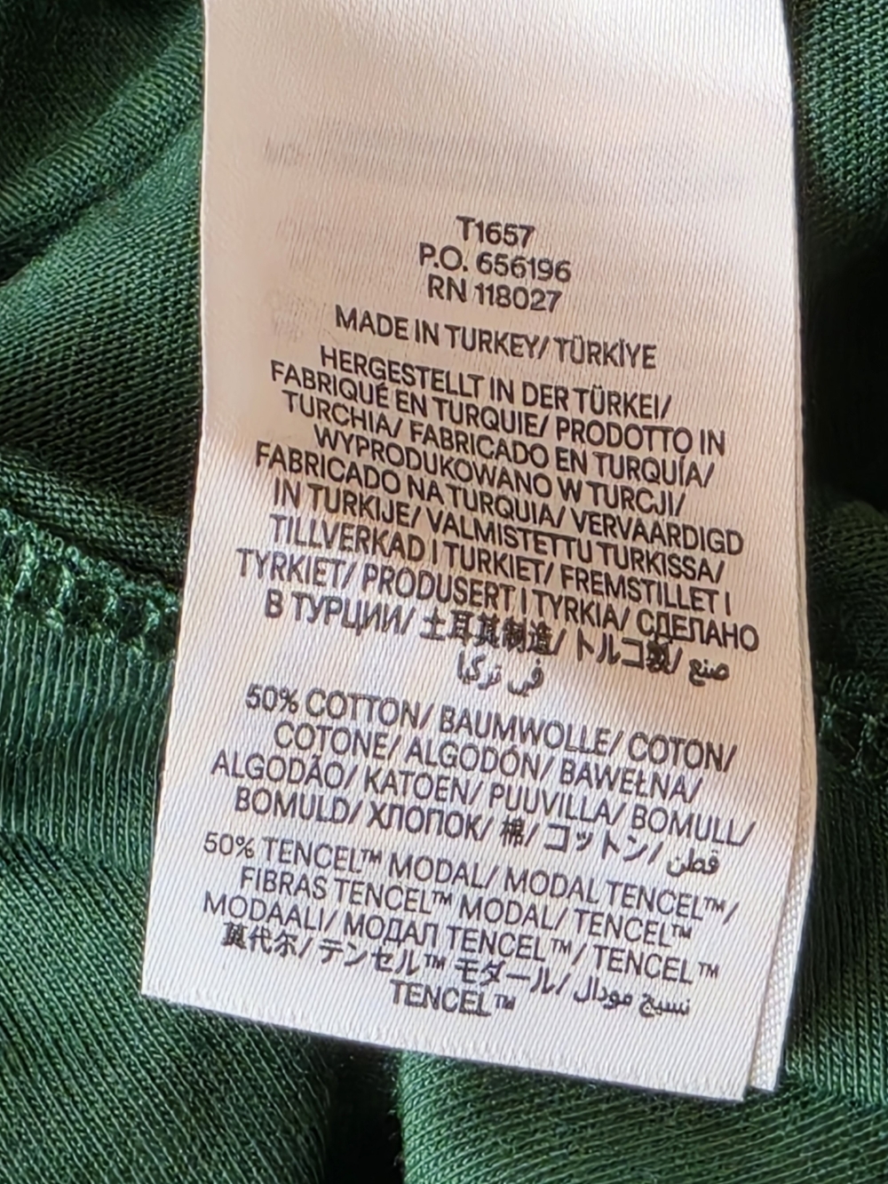 Boden Ruffle Long Sleeve Top Size 0 NWT Emerald Green Jersey Minimalist Frill - Picture 13 of 13